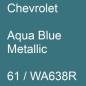 Preview: Chevrolet, Aqua Blue Metallic, 61 / WA638R.